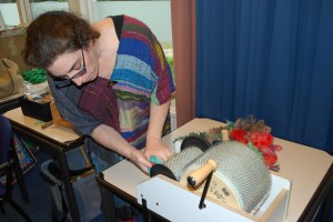 Esther Rodgers preparing to make a Jazzy Batt