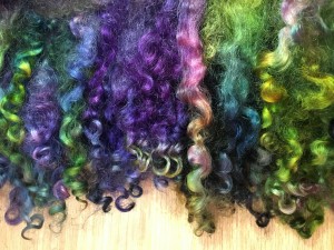 KB - Dyed Fiber - Locks Purples and Greens