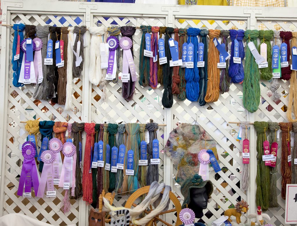 Handspun entries for the Evergreen State Fair